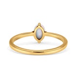 Art Deco Oval Simulated Cubic Zirconia Wedding Engagement Ring Solid 925 Sterling Silver