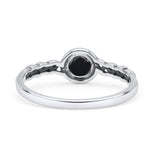Celtic Style Round Thumb Ring Oxidized Statement Fashion Ring Band Lab Created Opal 925 Sterling Silver