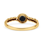 Celtic Style Round Thumb Ring Oxidized Statement Fashion Ring Band Lab Created Opal 925 Sterling Silver