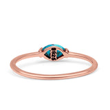 Oval Oxidized Petite Dainty Thumb Ring Lab Created Opal Statement Fashion Ring 925 Sterling Silver