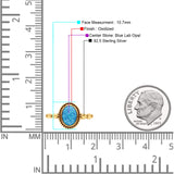Oval Thumb Ring Oxidized Statement Fashion Ring Band Lab Created Opal 925 Sterling Silver