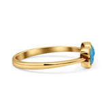 Hearts Thumb Ring Oxidized Statement Fashion Ring Band Lab Created Opal 925 Sterling Silver