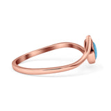Thumb Ring Round Oxidized Statement Fashion Ring Band Lab Created Opal 925 Sterling Silver