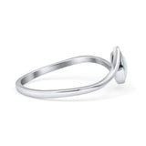 Thumb Ring Round Oxidized Statement Fashion Ring Band Lab Created Opal 925 Sterling Silver