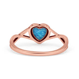 Infinity Shank Heart Promise Thumb Ring Oxidized Statement Fashion Ring Band Lab Created Opal 925 Sterling Silver