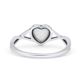 Infinity Shank Heart Promise Thumb Ring Oxidized Statement Fashion Ring Band Lab Created Opal 925 Sterling Silver