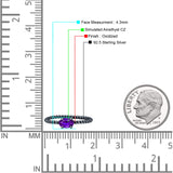 Art Deco Rope Oval Statement Fashion Oxidized Thumb Ring Solid 925 Sterling Silver