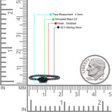 Art Deco Rope Oval Statement Fashion Oxidized Thumb Ring Solid 925 Sterling Silver