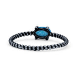 Art Deco Rope Oval Statement Fashion Oxidized Thumb Ring Solid 925 Sterling Silver