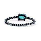 Art Deco Rope Oval Statement Fashion Oxidized Thumb Ring Solid 925 Sterling Silver