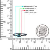 Art Deco Rope Oval Statement Fashion Oxidized Thumb Ring Solid 925 Sterling Silver