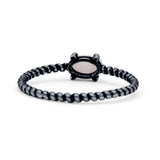 Art Deco Rope Oval Statement Fashion Oxidized Thumb Ring Solid 925 Sterling Silver