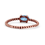 Art Deco Rope Oval Statement Fashion Oxidized Thumb Ring Solid 925 Sterling Silver