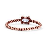 Art Deco Rope Oval Statement Fashion Oxidized Thumb Ring Solid 925 Sterling Silver