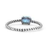 Art Deco Rope Oval Statement Fashion Oxidized Thumb Ring Solid 925 Sterling Silver