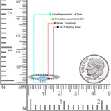 Art Deco Rope Oval Statement Fashion Oxidized Thumb Ring Solid 925 Sterling Silver