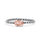 Art Deco Rope Oval Statement Fashion Oxidized Thumb Ring Solid 925 Sterling Silver