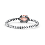 Art Deco Rope Oval Statement Fashion Oxidized Thumb Ring Solid 925 Sterling Silver