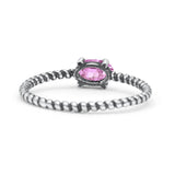 Art Deco Rope Oval Statement Fashion Oxidized Thumb Ring Solid 925 Sterling Silver