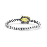 Art Deco Rope Oval Statement Fashion Oxidized Thumb Ring Solid 925 Sterling Silver