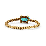 Art Deco Rope Oval Statement Fashion Oxidized Thumb Ring Solid 925 Sterling Silver