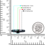 Art Deco Vintage Style Thumb Ring Statement Fashion Oxidized Round Solid 925 Sterling Silver