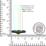 Art Deco Vintage Style Thumb Ring Statement Fashion Oxidized Round Solid 925 Sterling Silver