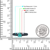 Art Deco Vintage Style Thumb Ring Statement Fashion Oxidized Round Solid 925 Sterling Silver