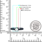 Art Deco Vintage Style Thumb Ring Statement Fashion Oxidized Round Solid 925 Sterling Silver