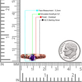 Art Deco Vintage Style Thumb Ring Statement Fashion Oxidized Round Solid 925 Sterling Silver