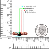 Art Deco Vintage Style Thumb Ring Statement Fashion Oxidized Round Solid 925 Sterling Silver