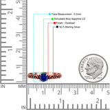 Art Deco Vintage Style Thumb Ring Statement Fashion Oxidized Round Solid 925 Sterling Silver