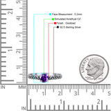 Art Deco Vintage Style Thumb Ring Statement Fashion Oxidized Round Solid 925 Sterling Silver