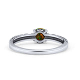 Art Deco Vintage Style Thumb Ring Statement Fashion Oxidized Round Solid 925 Sterling Silver