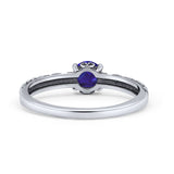 Art Deco Vintage Style Thumb Ring Statement Fashion Oxidized Round Solid 925 Sterling Silver