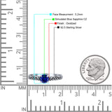 Art Deco Vintage Style Thumb Ring Statement Fashion Oxidized Round Solid 925 Sterling Silver