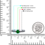 Art Deco Vintage Style Thumb Ring Statement Fashion Oxidized Round Solid 925 Sterling Silver