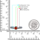 Art Deco Vintage Style Thumb Ring Statement Fashion Oxidized Round Solid 925 Sterling Silver