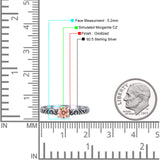 Art Deco Vintage Style Thumb Ring Statement Fashion Oxidized Round Solid 925 Sterling Silver