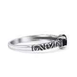 Art Deco Vintage Style Thumb Ring Statement Fashion Oxidized Round Solid 925 Sterling Silver