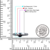 Art Deco Vintage Style Thumb Ring Statement Fashion Oxidized Round Solid 925 Sterling Silver