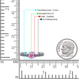 Art Deco Vintage Style Thumb Ring Statement Fashion Oxidized Round Solid 925 Sterling Silver