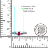 Art Deco Vintage Style Thumb Ring Statement Fashion Oxidized Round Solid 925 Sterling Silver