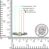 Art Deco Vintage Style Thumb Ring Statement Fashion Oxidized Round Solid 925 Sterling Silver