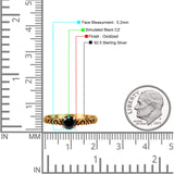 Art Deco Vintage Style Thumb Ring Statement Fashion Oxidized Round Solid 925 Sterling Silver