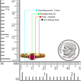 Art Deco Vintage Style Thumb Ring Statement Fashion Oxidized Round Solid 925 Sterling Silver