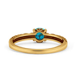 Art Deco Vintage Style Thumb Ring Statement Fashion Oxidized Round Solid 925 Sterling Silver