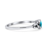 Infinity Promise Thumb Ring Round Oxidized Fashion Statement Ring Band Lab Created Opal 925 Sterling Silver