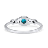 Infinity Promise Thumb Ring Round Oxidized Fashion Statement Ring Band Lab Created Opal 925 Sterling Silver