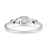 Infinity Promise Thumb Ring Round Oxidized Fashion Statement Ring Band Lab Created Opal 925 Sterling Silver